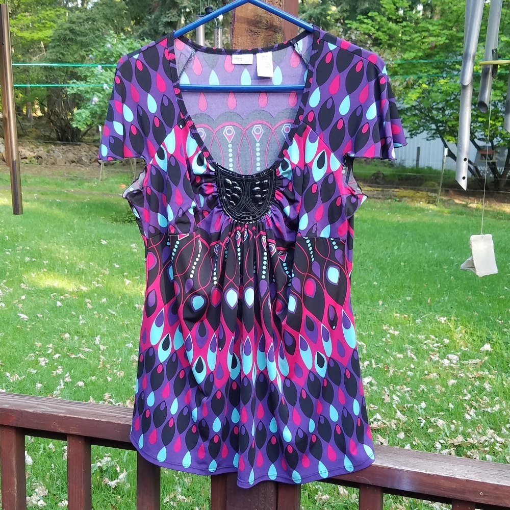 BISOU BISOU Bright Maternity Top - Large